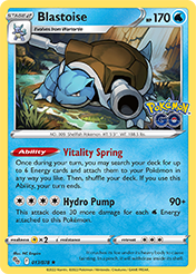 Blastoise Pokemon Go Card List