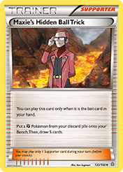 Maxie's Hidden Ball Trick Primal Clash Pokemon Card