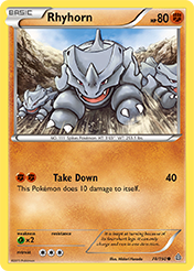 Rhyhorn Primal Clash Pokemon Card