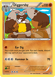 Diggersby Primal Clash Pokemon Card