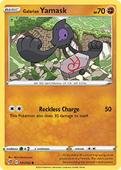 Galarian Yamask Rebel Clash Pokemon Card