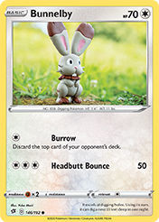 Bunnelby Rebel Clash Pokemon Card
