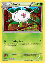 Silcoon Roaring Skies Pokemon Card