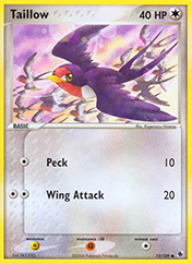 Taillow EX Ruby & Sapphire Pokemon Card