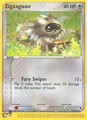 Zigzagoon EX Ruby & Sapphire Pokemon Card