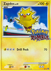 Zapdos Pokémon Rumble Card List