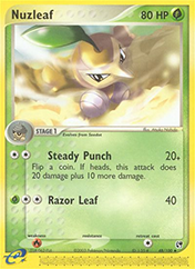 Nuzleaf EX Sandstorm Pokemon Card