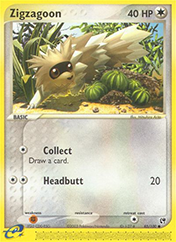Zigzagoon EX Sandstorm Pokemon Card