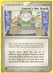 Lanette's Net Search EX Sandstorm Pokemon Card