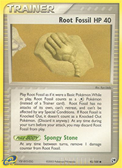Root Fossil EX Sandstorm Pokemon Card