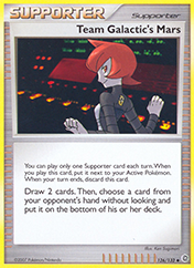 Team Galactic's Mars Secret Wonders Pokemon Card
