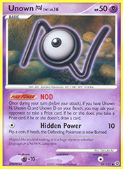 Unown N Secret Wonders Pokemon Card