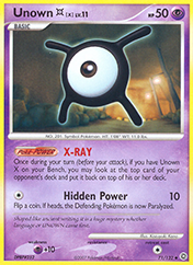 Unown X Secret Wonders Pokemon Card