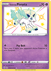 Galarian Ponyta Shining Fates Pokemon Card