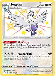 Swanna Shining Fates Pokemon Card