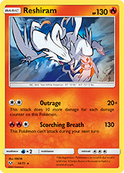 Reshiram Shining Legends Card List