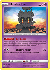 Marshadow Shining Legends Pokemon Card