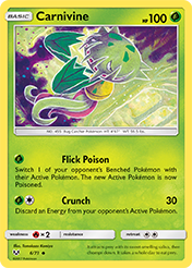 Carnivine Shining Legends Card List