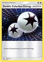 Double Colorless Energy Shining Legends Pokemon Card