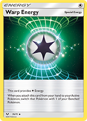 Warp Energy Shining Legends Pokemon Card