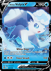 Alolan Vulpix V Silver Tempest Pokemon Card