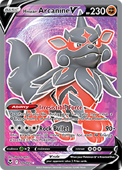 Hisuian Arcanine V Silver Tempest Pokemon Card