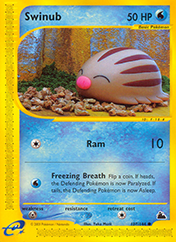 Swinub Skyridge Pokemon Card
