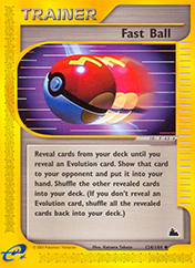 Fast Ball Skyridge Pokemon Card