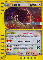 Golem Skyridge Pokemon Card