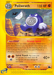 Poliwrath Skyridge Pokemon Card