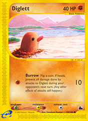 Diglett Skyridge Pokemon Card