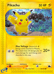 Pikachu Skyridge Pokemon Card