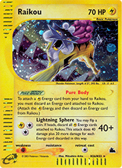 Raikou Skyridge Pokemon Card