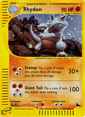 Rhydon Skyridge Pokemon Card