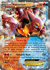 Volcanion-EX Steam Siege Pokemon Card