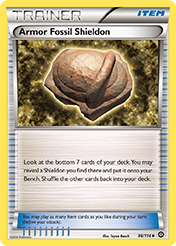 Armor Fossil Shieldon Steam Siege Pokemon Card