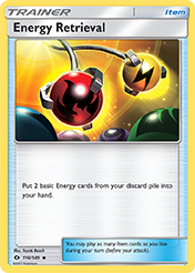 Energy Retrieval Sun & Moon Pokemon Card