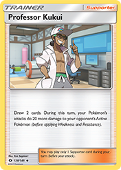 Professor Kukui Sun & Moon Pokemon Card