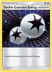 Double Colorless Energy Sun & Moon Pokemon Card