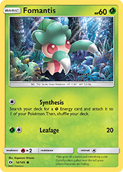 Fomantis Sun & Moon Card List