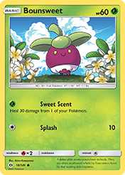 Bounsweet Sun & Moon Card List