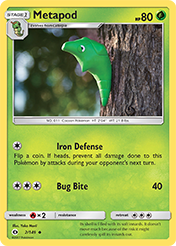 Metapod Sun & Moon Card List