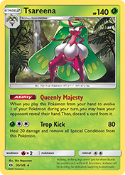 Tsareena Sun & Moon Card List