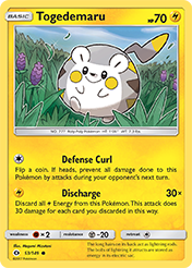 Togedemaru Sun & Moon Pokemon Card