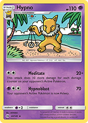 Hypno Sun & Moon Pokemon Card