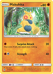 Makuhita Sun & Moon Pokemon Card