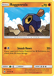 Roggenrola Sun & Moon Pokemon Card