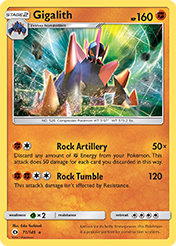 Gigalith Sun & Moon Pokemon Card