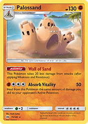Palossand Sun & Moon Pokemon Card
