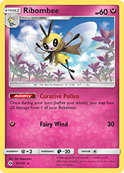 Ribombee Sun & Moon Pokemon Card